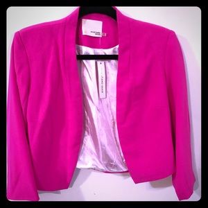 MUSTARD SEED, HOT PINK BLAZER,3/4 SLEEVE